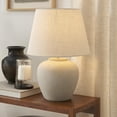 thumbnail image 2 of Lámpara de mesa Lamp Nourison Home, cerámica, arena, 20 pulgadas, 2 of 7