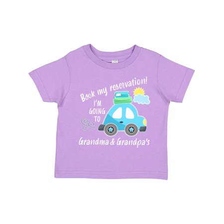 

Inktastic Book My Reservation! I m Going to Grandma and Grandpa s Boys or Girls Toddler T-Shirt