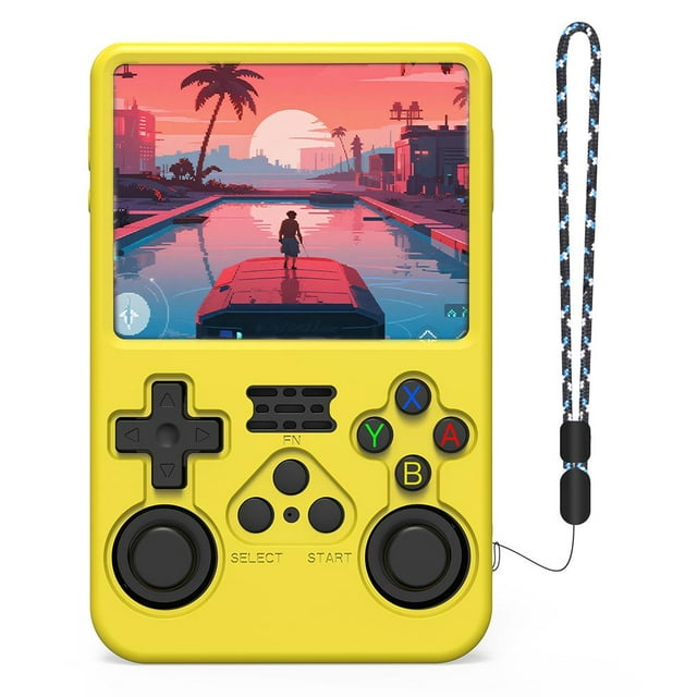 ANBERNIC Flip Portable Gaming Console TPU Protective Case, Soft Silicone Shockproof Cover with Lanyard, Dustproof Storage Shell for Handheld Systems