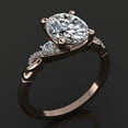 thumbnail image 3 of HeartsAndYou Vintage Inspired Style Engagement Ring for Women 2.1ct Oval Cut Moissanite 18k Rose Gold over Silver, 3 of 9