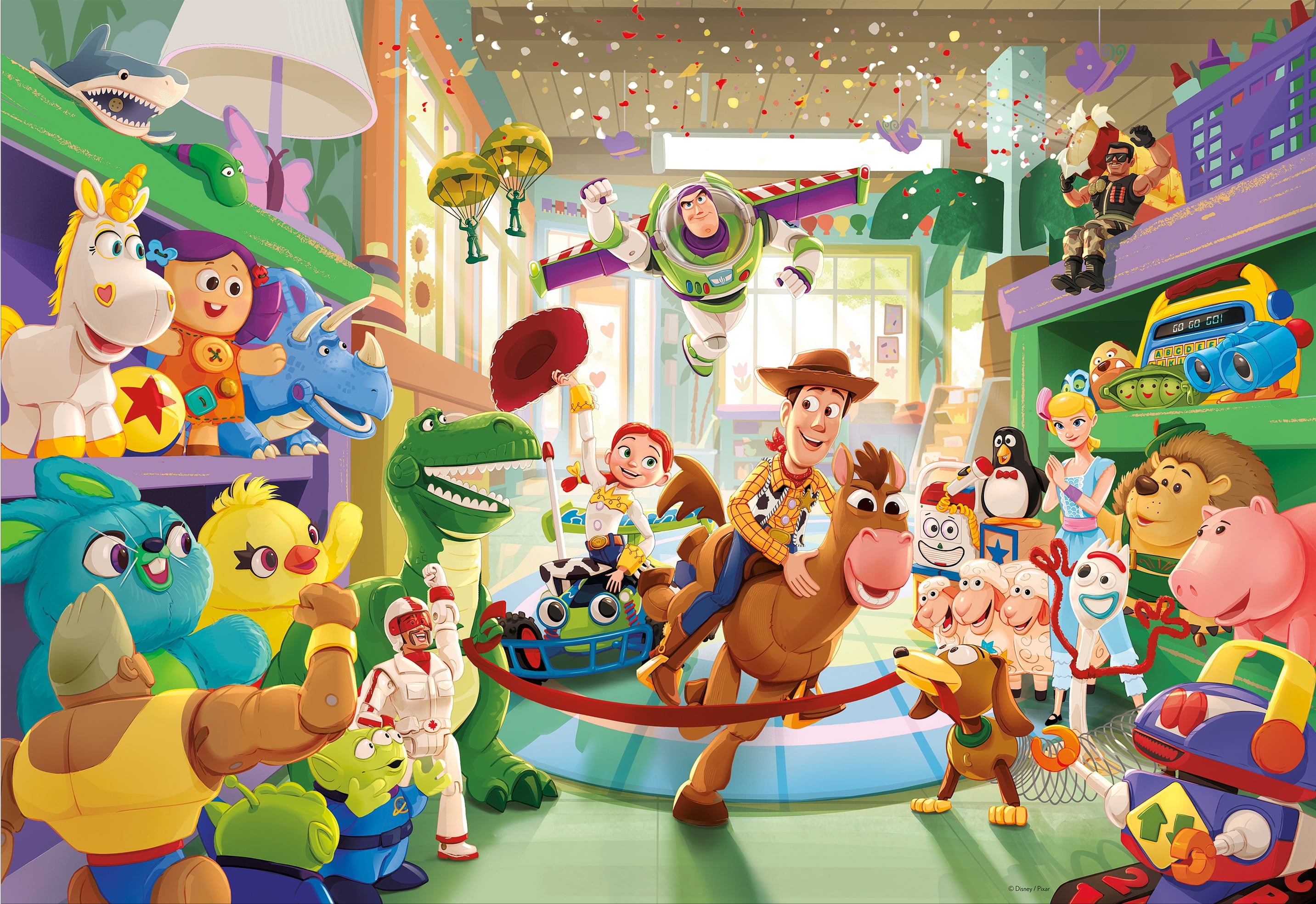 Buffalo Games Disney Pixar Toy Story Giddy Up 2000-Piece Interlocking Jigsaw Puzzle for Adults Ages 14+