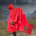 thumbnail image 1 of Colaxi Poncho de Pluie à Capuche Imperméable Réutilisable Léger Portable Manteau de Pluie pour Voyage Activités Extérieures Randonnée Rouge, 1 of 8