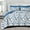 Blue, variant on Comforter Set for Bed -7 Pieces Bed in a Bag Soft Microfiber Bed Set Blue Leaves Floral White Spring Comforter Sets with Sheets for Seasons (, Blue)