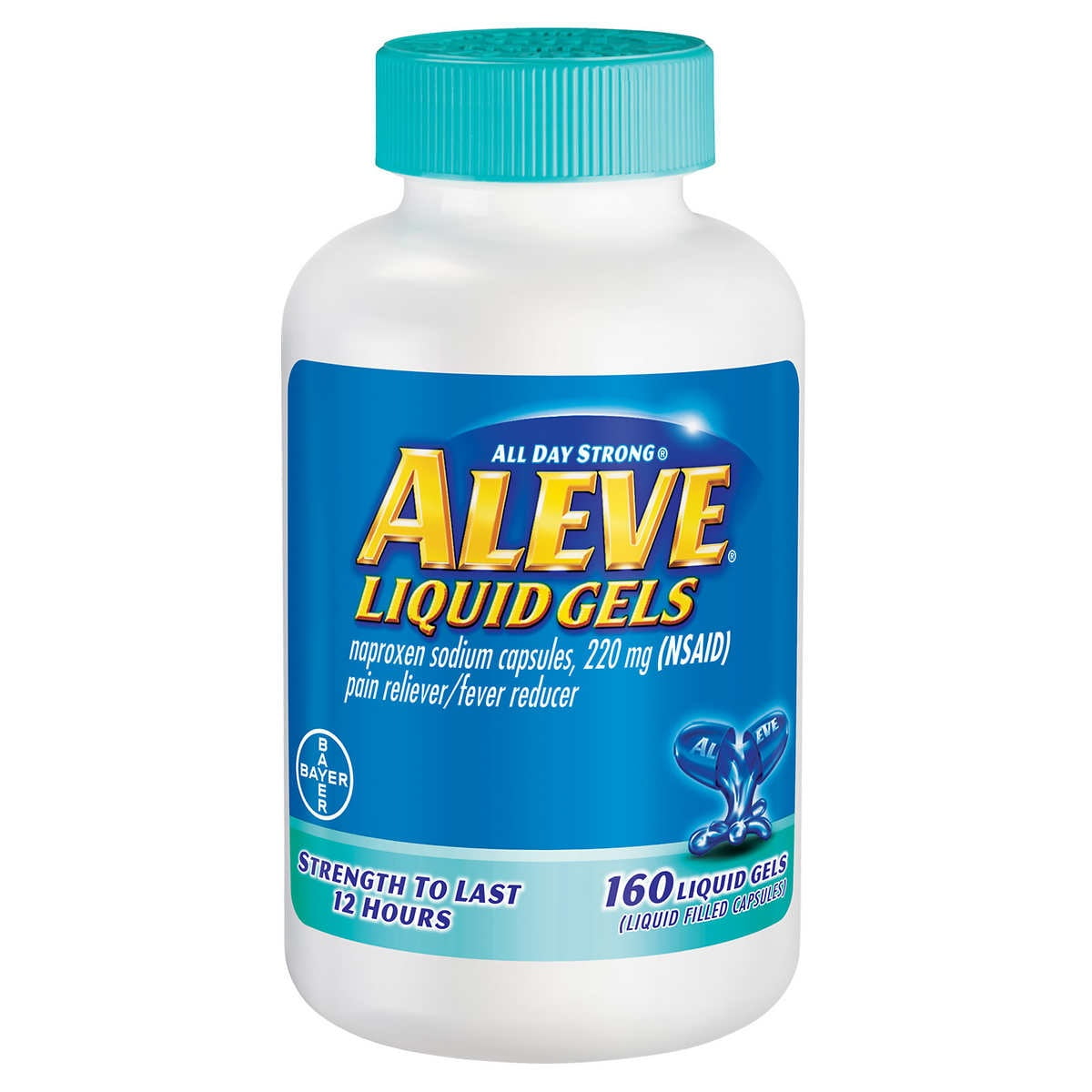 Aleve Naproxen Sodium 220 mg. Pain Reliever/Fever Reducer, 160 Liquid