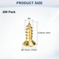 thumbnail image 3 of Uxcell Lot de 200 Vis à Bois, M2 x 6mm Laiton Phillips Tête Plate, 3 of 6
