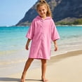 thumbnail image 2 of WXFAZCVU Girls Cover Up Swimming Beach Fashion Full Zip Hooded Capes Bathrobes Going Out Size 7-14 Years, 2 of 4