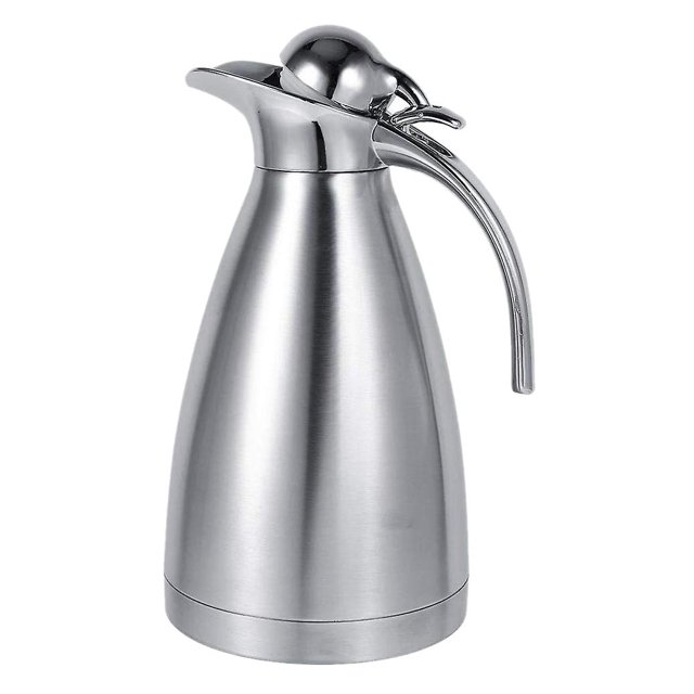2l Vacuum Jug Stainless Steel Double-wall Vacuum Insulated Coffee Pot Thermal Carafe, Juice/milk/tea Insulation Pot With Press Button
