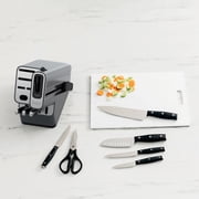 Ninja NeverDull Essential 10-Piece Knife System with Built-In Sharpener, Stain & Rust Resistant, K12010, Black and Gray