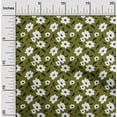 thumbnail image 1 of oneOone Rayon Olive Green Fabric Florals Craft Projects Decor Fabric Printed By The Yard 56 Inch Wide-H26, 1 of 4