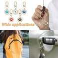 thumbnail image 4 of 5 Pcs Keychain 5 Colors Light Gold Clasp Protection Charm Flat Round Alloy Good Luck Keychain for Handbag Hooks Home Decoration for DIY, 4 of 4
