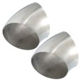 thumbnail image 1 of 2 Piezas De Codo De Escape De Acero Inoxidable 45 Grados 4.5 Pulgadas Unique Bargains, 1 of 7