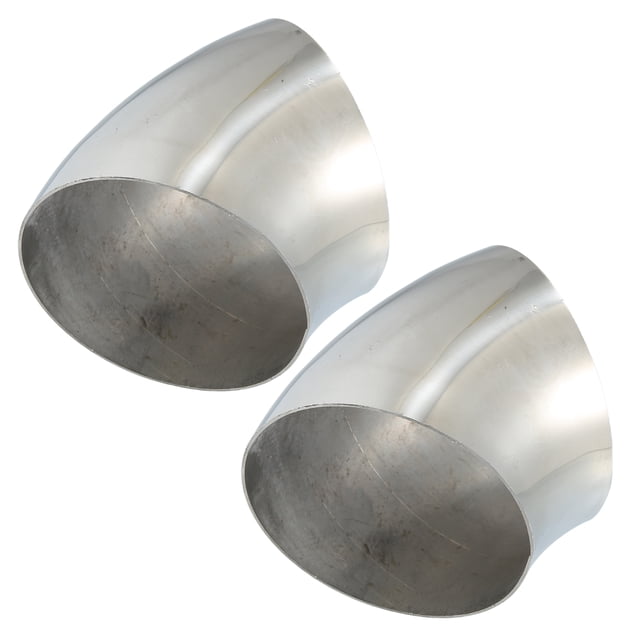 2 Piezas De Codo De Escape De Acero Inoxidable 45 Grados 4.5 Pulgadas Unique Bargains