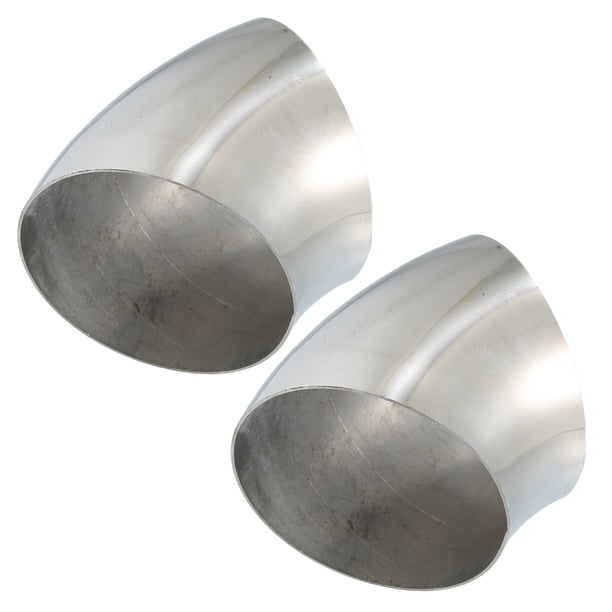 2 Piezas De Codo De Escape De Acero Inoxidable 45 Grados 4.5 Pulgadas Unique Bargains