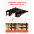 thumbnail image 3 of KFFKFF 2-Tier Heavy Duty Wall Garage Shelving, 2 x 3 ft Steel Wall Mounted Shelving Unit, 12 x 72 Inch Per Shelf Floating Storage Metal Rack for Garage with 560 lbs Total Weight Capacity, Black, 3 of 9