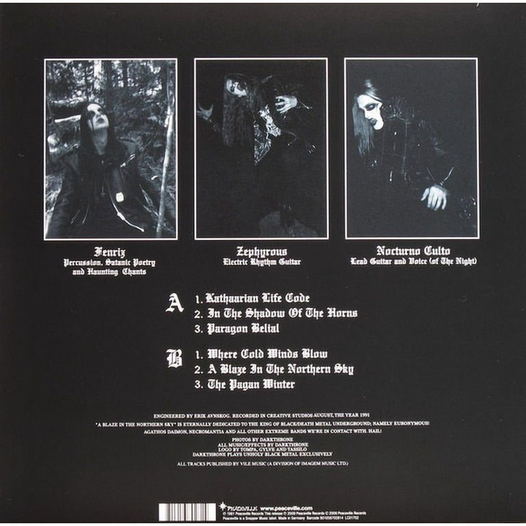 洋楽 Dark throne / a blaze in the northern sk Darkthrone ‎- A Blaze In The Northern Sky NEW METAL LP (pic disc