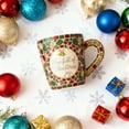thumbnail image 6 of Dadiaei Seaglass Christmas Mug Handcrafted with Inlays for Holiday Hot Cocoa and Coffee Cozy Festive Gift Idea, 6 of 6