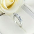 thumbnail image 4 of 3mm Round Cut AAA CZ Silver 5-stones Womens White Gold Filled Ring Sz 6/7/8/9/10, 4 of 5