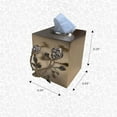thumbnail image 5 of The Vintage Rose Collection Tissue Box Cover in Gold and Antique Gold Aluminum and Brass Tissue Box Holder for Bathroom, 5 of 6