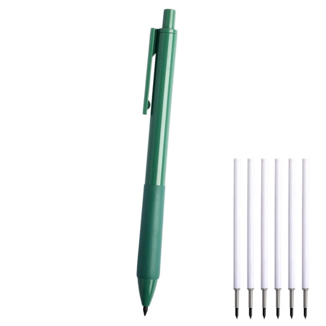 Portaminas, lápiz eterno para estudiantes, hecho de cabeza de bolígrafo de aleación de tungsteno, sin tinta, no es fácil de ensuciar las manos, no es fácil de romper