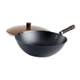 thumbnail image 2 of Sartén Wok Antiadherente Wok Utensilios de Cocina Universales Wok de Cocina a Gas Recubrimiento Antiadherente con Tapa Transparente Sartén de Fondo, 2 of 9