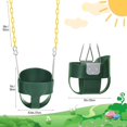 thumbnail image 2 of Toddler Swing Seat with Coated Chains, Heavy Duty Kids High Back Bucket Swings with Tree Straps and Hooks for Outdoor, Playground, Backyard, Swing Set Accessories by Domaker, 2 of 11