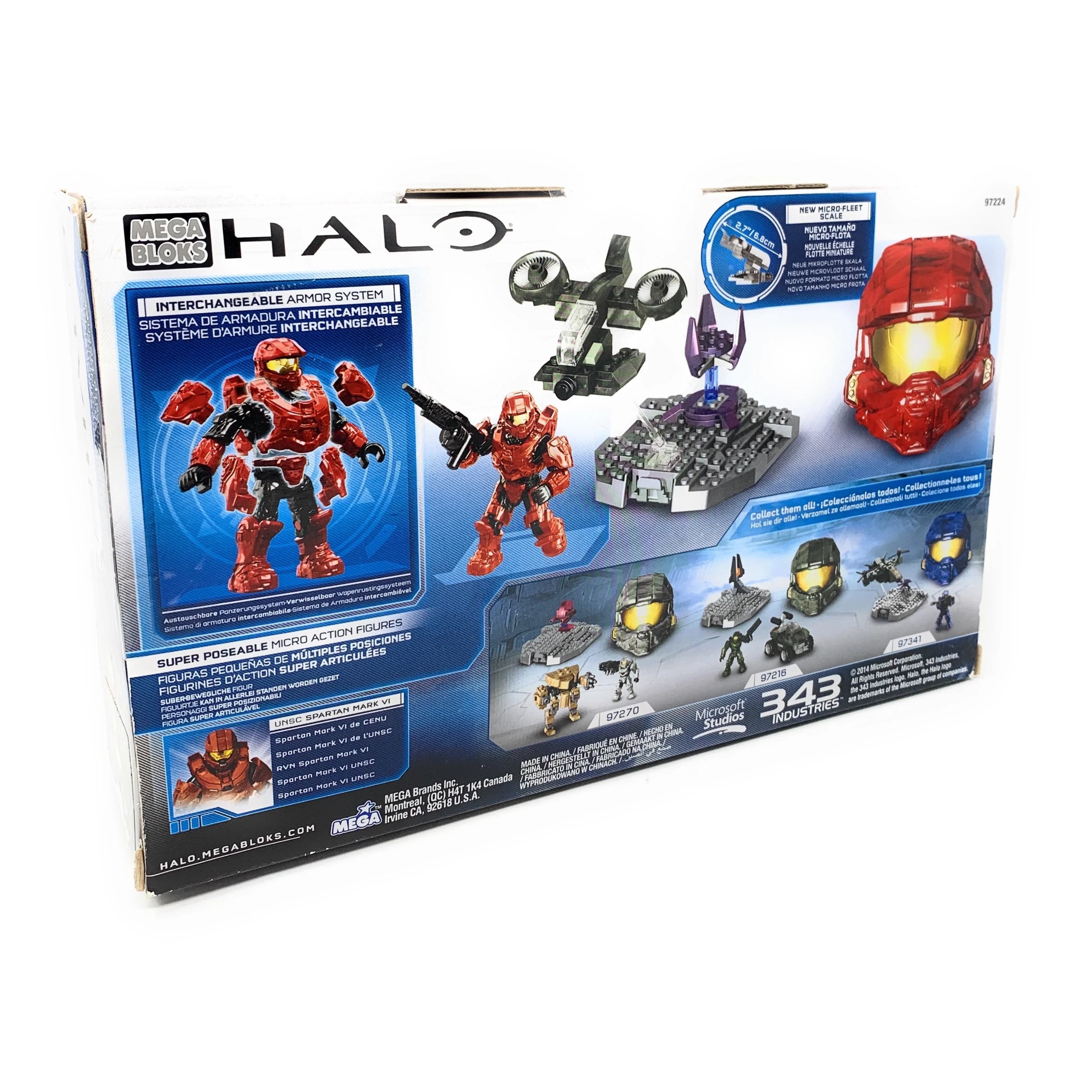 Mega Bloks Halo Micro Fleet Helmet Hornet Assault Set - Walmart.com