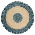 thumbnail image 2 of SAFAVIEH Cape Cod Keeleigh Geometric Area Rug, Ivory/Denim, 6' x 6' Round, 2 of 5
