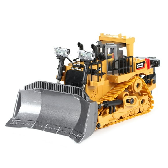 9-Channel Remote Control Bulldozer Toys 1:24 Hobby RC Trucks Caterpillar Alloy Front Loader Toy Construction