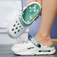 thumbnail image 2 of Rokment Chunky Platform Clogs for Women Men with Back Strap Hollow Breathable EVA Slip on Slide Sandals Cute Non-Slip Waterproof Outdoor Beach Pool Casual Garden Shoes White Size 7, 2 of 5