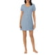 thumbnail image 1 of Camisa de dormir con cuello en V de algodón Nightgown Nautica, color azul jaspeado, talla L, 1 of 5