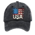 thumbnail image 2 of Uaswgudfs Patriotic USA Baseball Cap with Embroidered US Flag - 4th of July & Independence Day Celebration Hats Black, 2 of 3