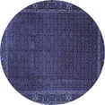thumbnail image 1 of Ahgly Company Machine Washable Indoor Round Persian Blue Traditional Area Rugs, 8' Round, 1 of 4