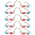 thumbnail image 2 of 10pcs Paper 3D Glasses for Movies, White Frame Anaglyph Cardboard Viewing Glasses Folded in Protective Sleeve, 2 of 4