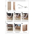 thumbnail image 4 of Qiyester Bamboo Standing Shoe Rack, 6-Tier Multifunctional Shoe Display Rack, Wooden Stackable Shoe Cabinet, Suitable for Entryways, Hallways, Bedrooms, and Wardrobes, Brown, 4 of 10
