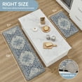 thumbnail image 4 of KUETH Kitchen Mats for Floor, Kitchen Rug with Anti Fatigue, Non Slip Washable Kitchen Rug, Set of 2 Kitchen Mat 17"x59"+17"x30", Runner Rug with Waterproof for Bathroon and Bedroom, 4 of 8