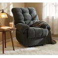 thumbnail image 4 of CQSXDA Manual  Recliner Armchair with Padded Footrest for Living Room and Home Theater Ergonomic Lounge Seating, 
Dark Gray, 4 of 10
