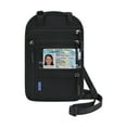 thumbnail image 2 of harmtty Passport Pouch Cross-shoulder RFID Blocking Convenient Large Capacity Travel Neck Pouch for Outdoor,Black, 2 of 8