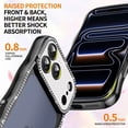 thumbnail image 7 of Dteck For iPhone 15 Plating Cute Wave Frame Case with Luxury Bling Diamonds Sparkly Rhinestone for Women Girls Shockproof Slim Back Protective Phone Case, Black, 7 of 7