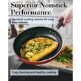 thumbnail image 4 of Cook N Home Pots and Pans Nonstick Cookware Set 10-Piece, Belly Shape Kitchen Cooking Set with Frying Pans and Saucepans, Induction Compatible, Marble Red, 4 of 8