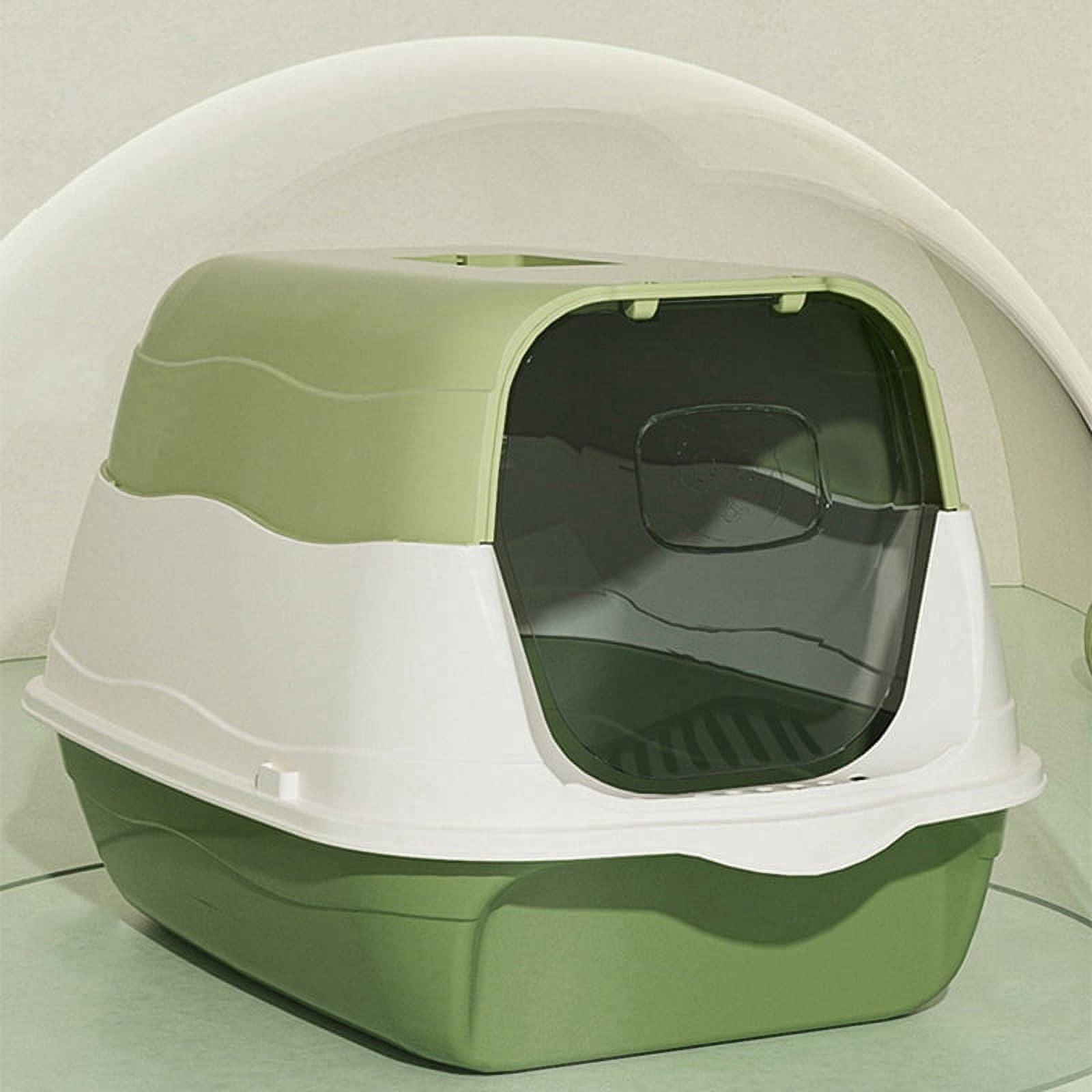 Fully Enclosed Cat Litter Box Splash-Proof Cat Potty Breathable Removable Kitten Toilet C_0t10