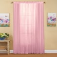 thumbnail image 2 of Collections Etc Decorative Classic Privacy Sheer Window Curtain Panel, Rod Pocket Top, Rose, 59" X 84", 2 of 2