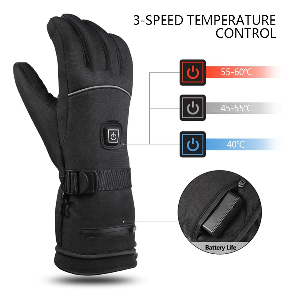 Gants Chauffants USB Rechargeables - Écran Tactile, Anti-dérapant, Taille M/L/XL, Pour Vélo, Moto, Ski