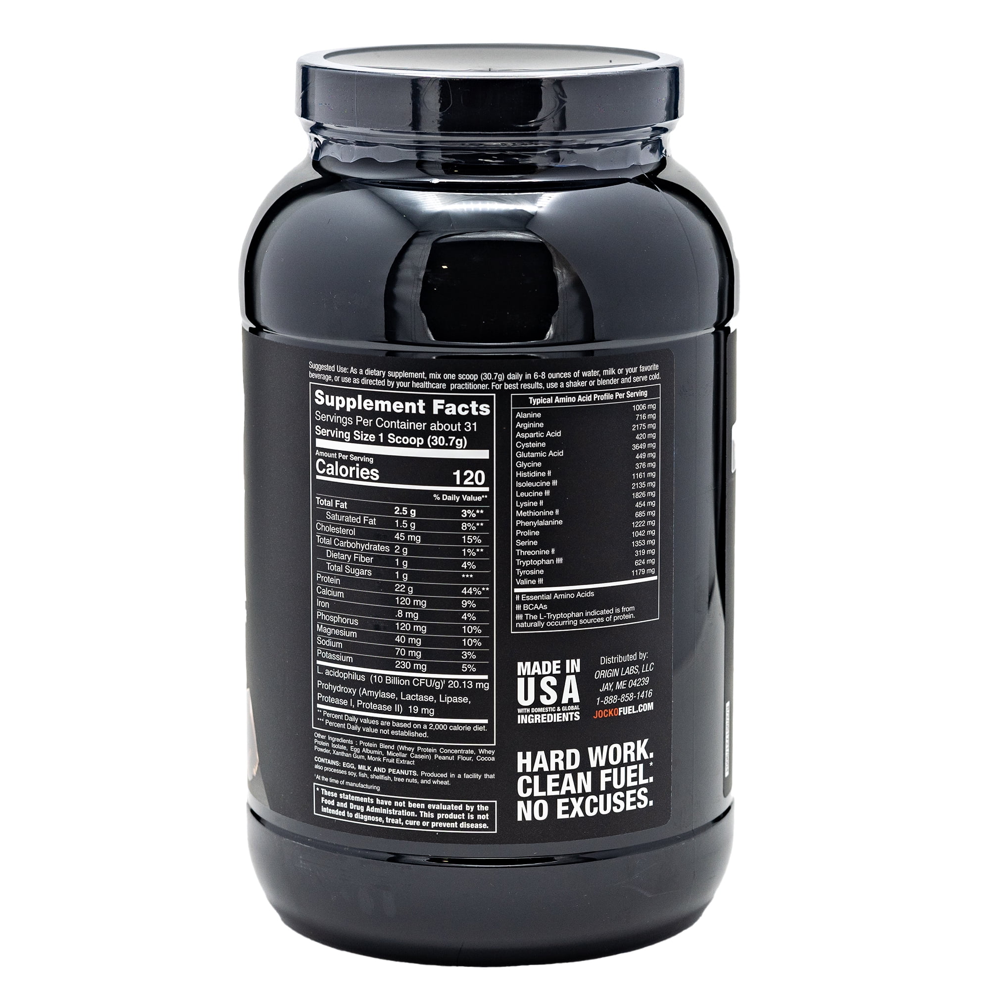 Jocko Mӧlk Protein Powder, Chocolate Peanut Butter, 22g Protein, 2 lb.