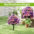 thumbnail image 5 of Uv Resistant Artificial Outdoor Flower Purple Pink Violets Garden Stake Flower Garden Decor Fade Resistant Outdoor Flower for Patio Lawn Yard Pathway 1 Pack, 5 of 9