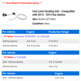 thumbnail image 2 of Fuel Level Sending Unit - Compatible with 2012 - 2015 Kia Optima 2013 2014, 2 of 2