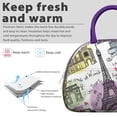 thumbnail image 3 of Insulated Lunch Bag Women Zipper Closure Lunch Tote for Adult Men Leakproof Cooler Lunch Bags for Weekend Picnic/Beach Party (Paris ), 3 of 7