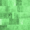 thumbnail image 1 of Ahgly Company Indoor Square Patchwork Emerald Green Transitional Area Rugs, 3' Square, 1 of 4