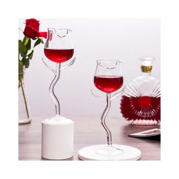 Rose Shaped Cocktail Glass. 8 Oz. Set of 2