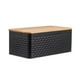 thumbnail image 1 of Panera de hierro, contenedor de almacenamiento de cocina, contenedor de almacenamiento de pan, soporte para pan Negro, 1 of 9
