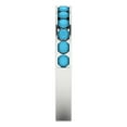 thumbnail image 4 of 0.39 ctw Wedding Band for Women - 18K White Gold Simulated Turquoise Stackable Eternity Ring, 4 of 6